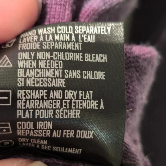 Patrick Assaraf M Extra Fine Merino Wool Eggplant - Picture 5 of 10